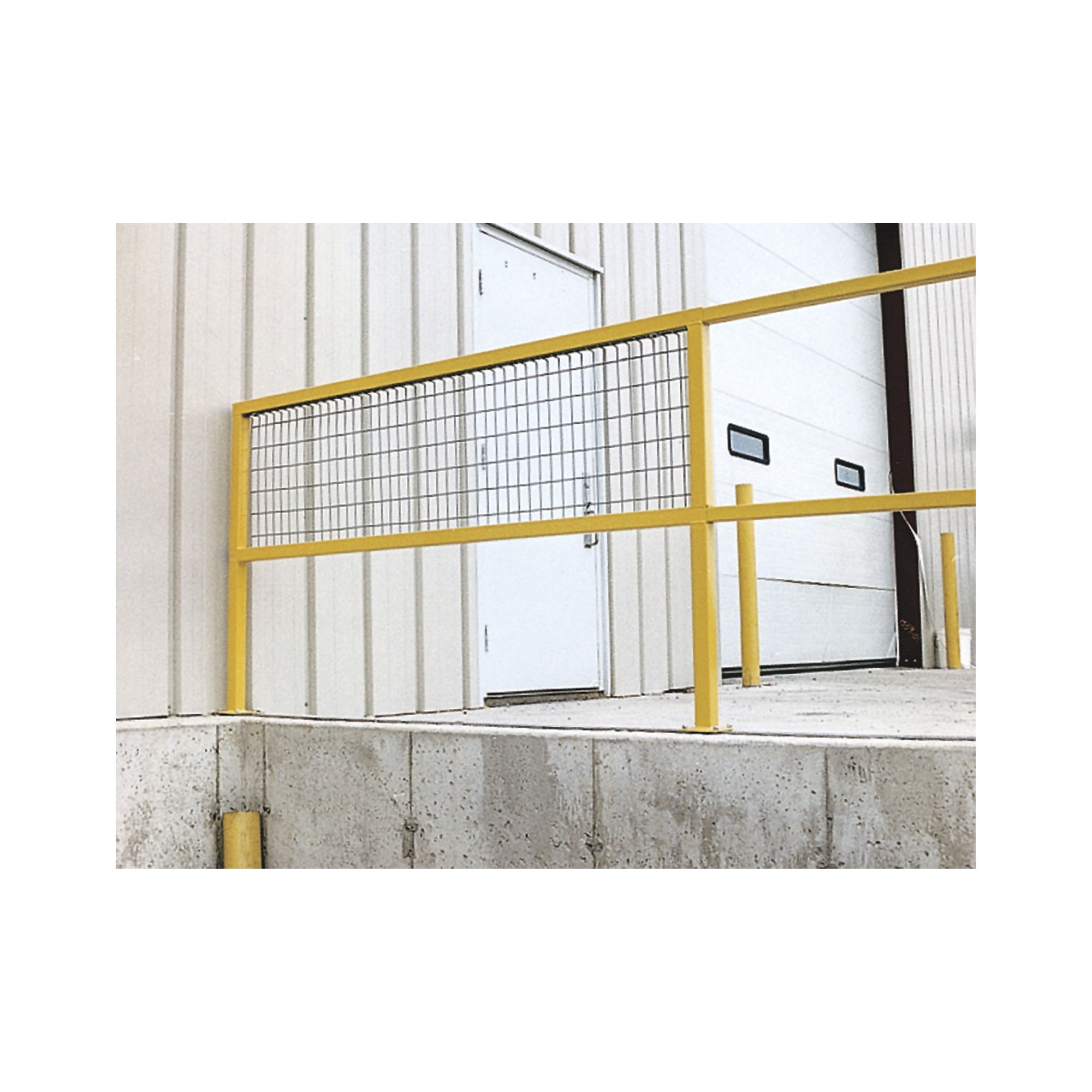 Vestil Steel Square Handrail with Wire Mesh